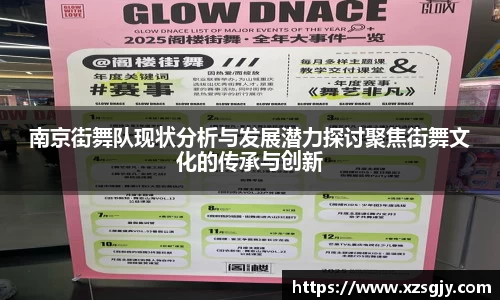 南京街舞队现状分析与发展潜力探讨聚焦街舞文化的传承与创新